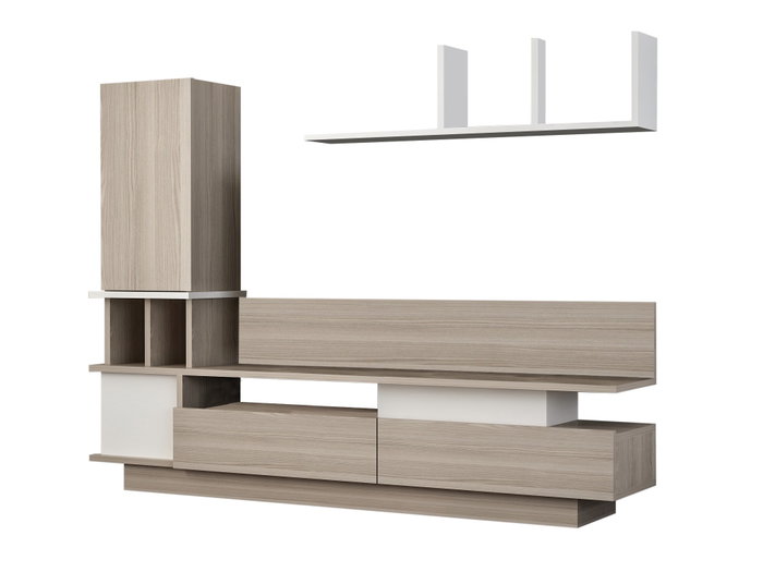 Hanah Home Mueble para TV Blanco y Córdoba